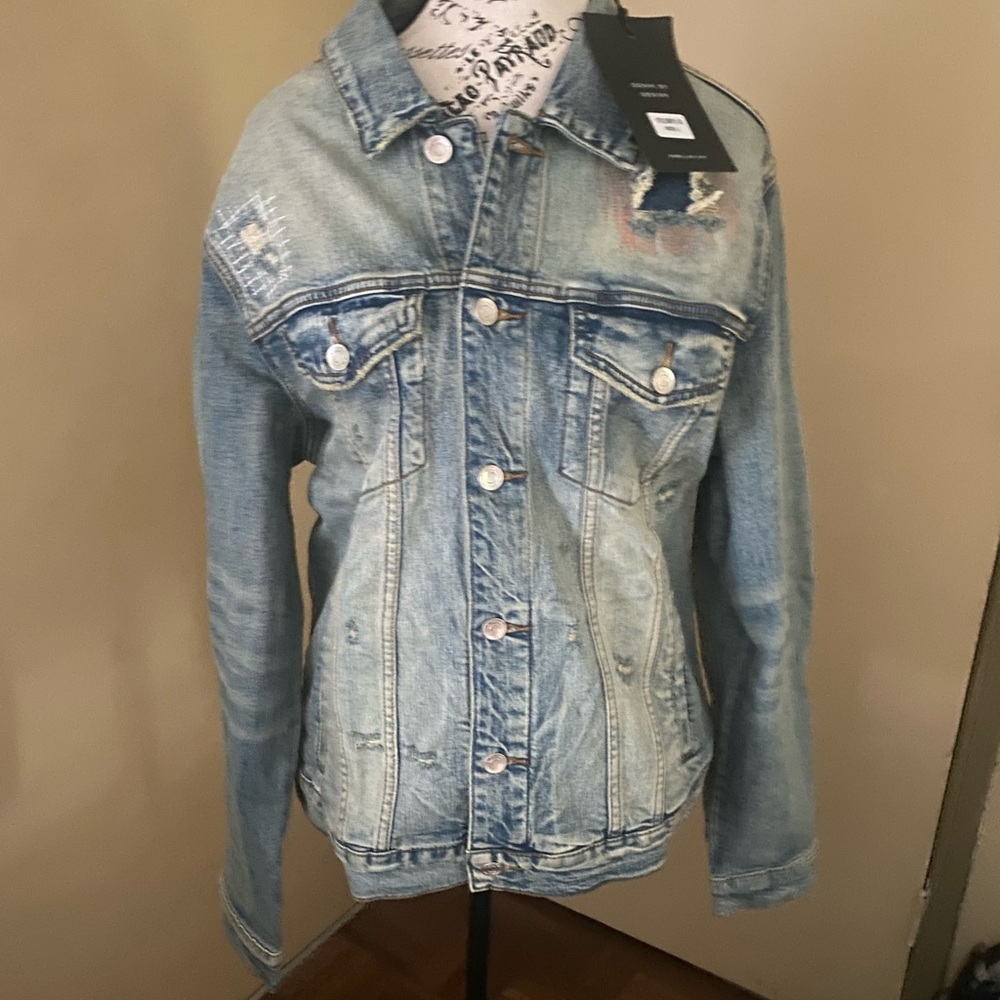 Embellish Denim Jacket unisex NWT